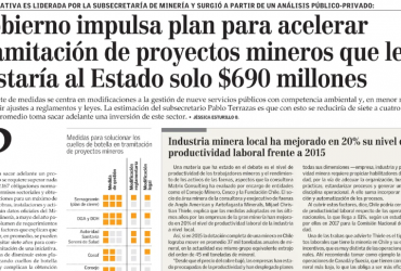 Gobierno Impulsa Plan Para Acelerar Tramitación De Proyectos Mineros Que Le Costaría Al Estado Solo $690 Millones