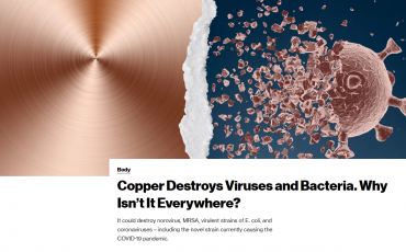 El cobre mata virus y bacterias, ¿por qué no está en todas partes?