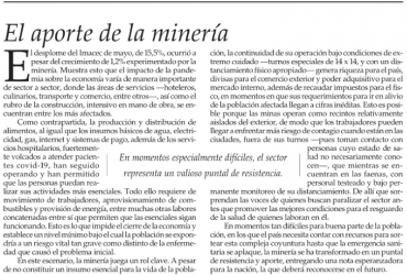El aporte de la minería