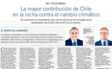 Más y Mejor Minería: La mayor contribución de Chile en la lucha contra el cambio climático
