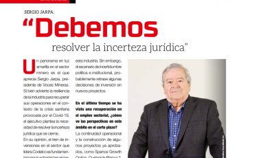 Sergio Jarpa: “Debemos resolver la incerteza jurídica”