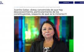 Juanita Galaz: «Estoy convencida de que hay desconocimiento, particularmente de los constituyentes, respecto de qué es la minería»